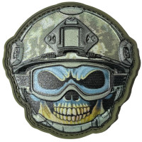 Шеврон ПВХ Smile Skull Yellow/Blue