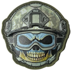 Шеврон ПВХ Smile Skull Yellow/Blue Шеврон ПВХ Smile Skull Yellow/Blue