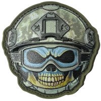 Шеврон ПВХ Smile Skull Yellow/Blue