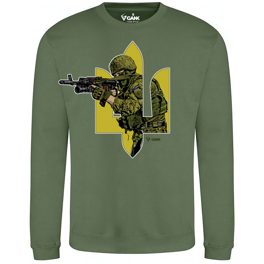 Світшот GANK Вірю в ЗСУ Olive