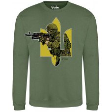 Світшот GANK Вірю в ЗСУ Olive