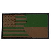 Шеврон ПВХ Прапор Ukraine/USA  Olive/Brown