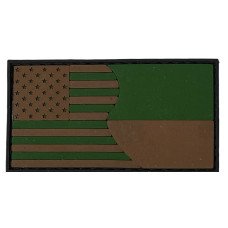 Шеврон ПВХ Прапор Ukraine/USA  Olive/Brown