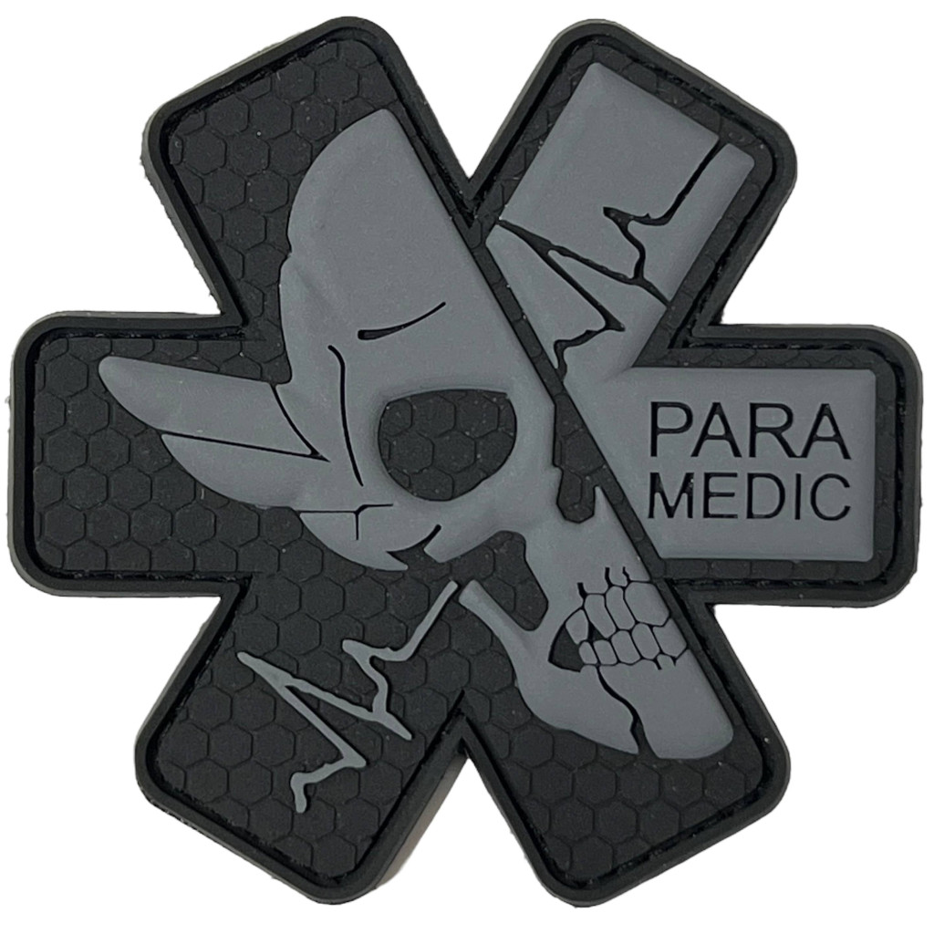 Шеврон ПВХ Парамедик Black/Grey