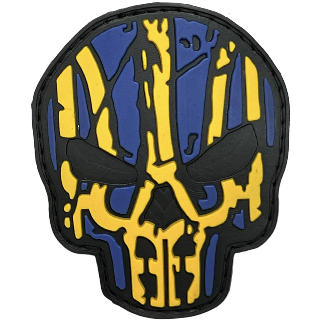 Шеврон ПВХ Месник Тризуб Black/Yellow/Blue