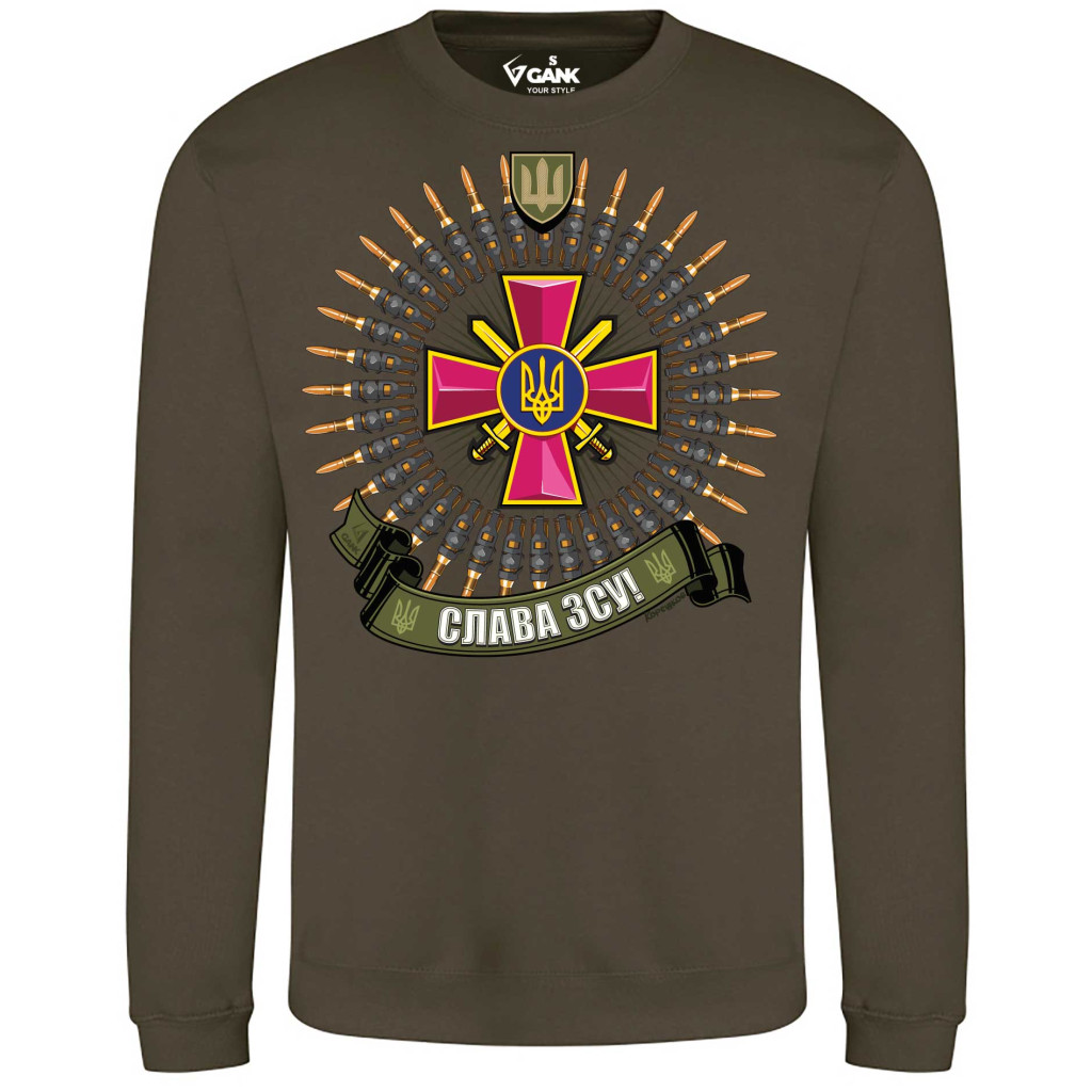Світшот GANK Слава ЗСУ Army Olive