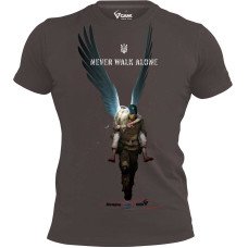 Футболка Never Walk Alone GANK Brown