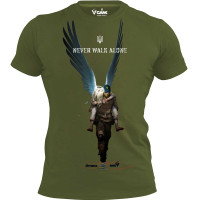 Футболка Never Walk Alone GANK Olive