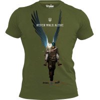 Футболка Never Walk Alone GANK Olive