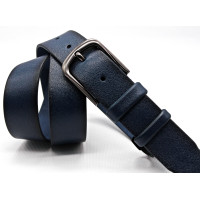 Ремінь класичний KREMEN  dark blue 008