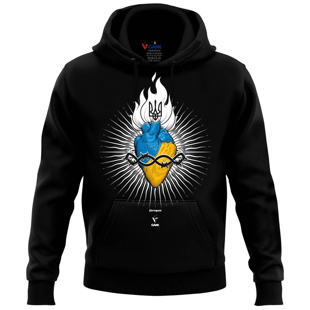Худі Heart of Ukraine GANK Black