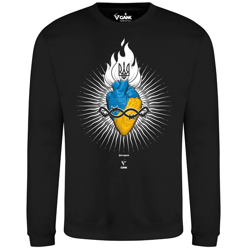 Світшот Heart of Ukraine GANK Black