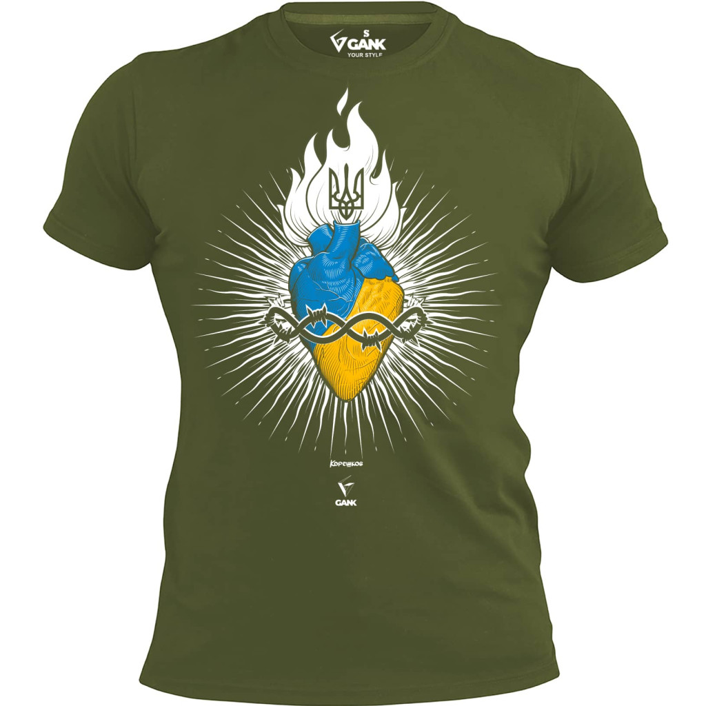 Футболка Heart of Ukraine GANK Olive