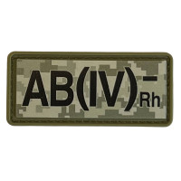 Шеврон ПВХ Група Крові AB (IV) (-) RH Pixel