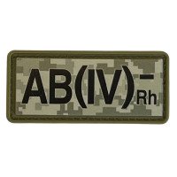 Шеврон ПВХ Група Крові AB (IV) (-) RH Pixel