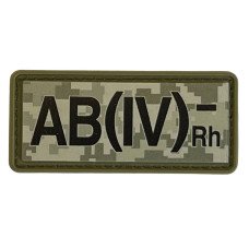 Шеврон ПВХ Група Крові AB (IV) (-) RH Pixel