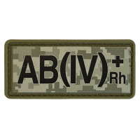 Шеврон ПВХ Група Крові AB (IV) (+) RH Pixel