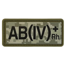 Шеврон ПВХ Група Крові AB (IV) (+) RH Pixel