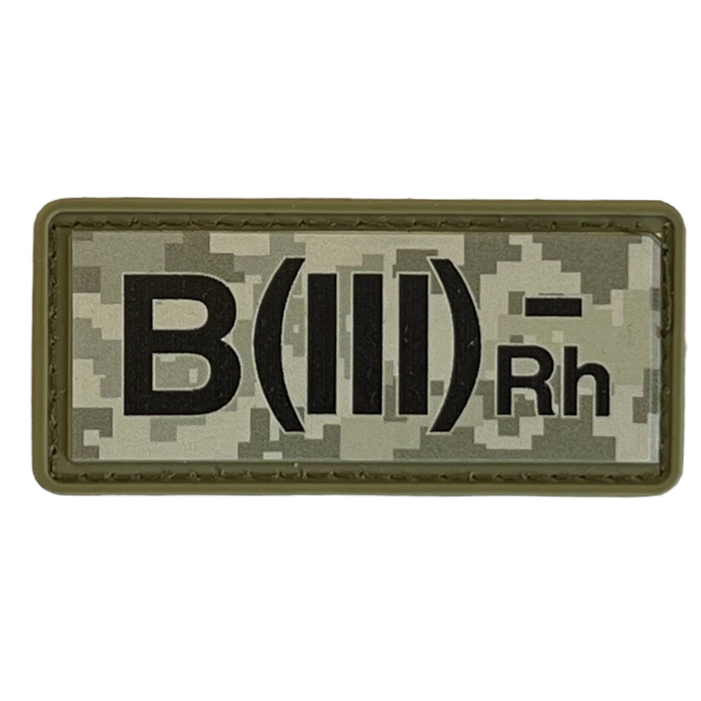 Шеврон ПВХ Група Крові B (III) (-) RH Pixel