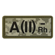 Шеврон ПВХ Група Крові A (II) (-) RH Pixel