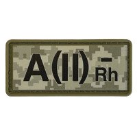 Шеврон ПВХ Група Крові A (II) (-) RH Pixel