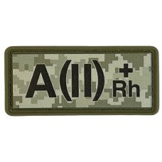 Шеврон ПВХ Група Крові A (II) (+) RH Pixel