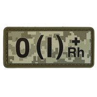 Шеврон ПВХ Група Крові 0 (I) (+) RH Pixel