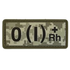 Шеврон ПВХ Група Крові 0 (I) (+) RH Pixel
