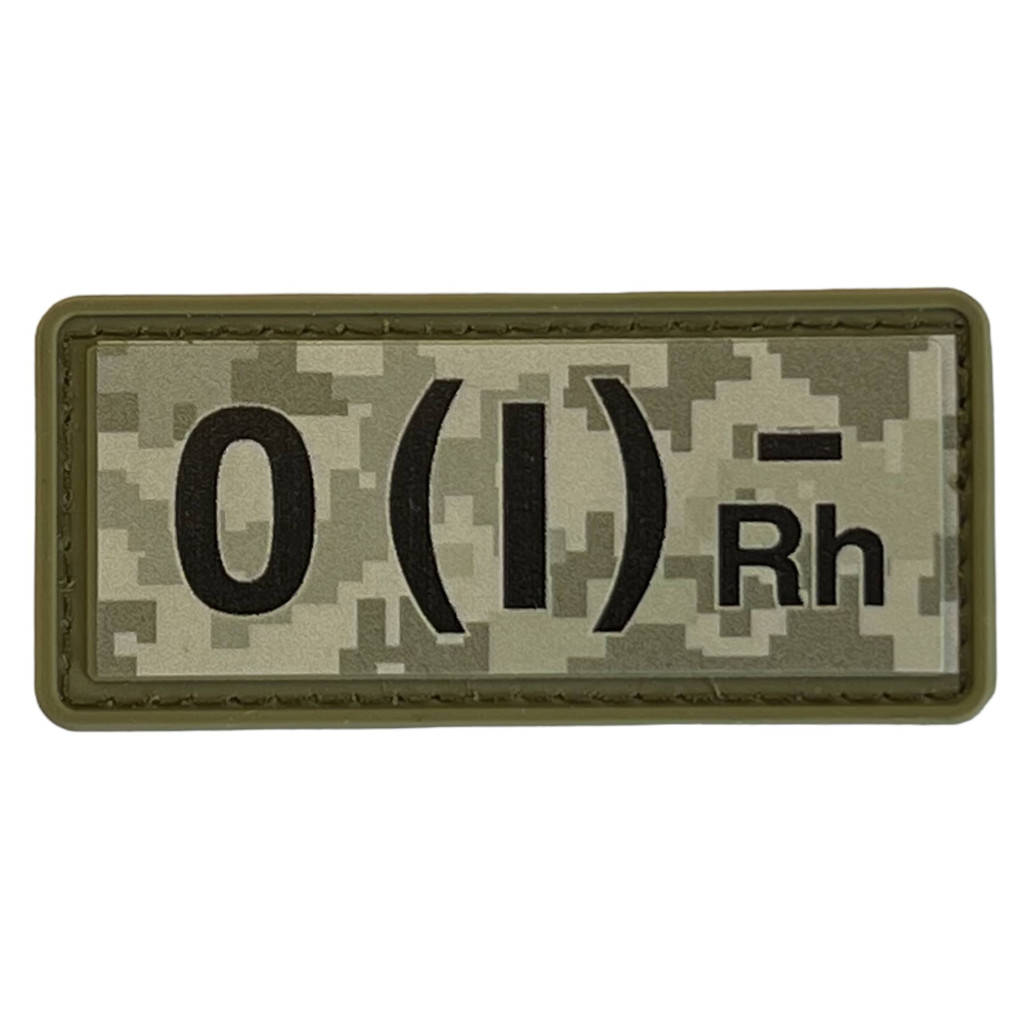 Шеврон ПВХ Група Крові 0 (I) (-) RH Pixel