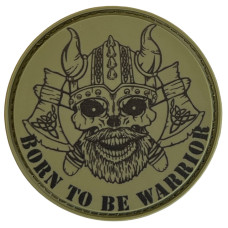 Шеврон ПВХ Круглий Born To Be Warrior Olive