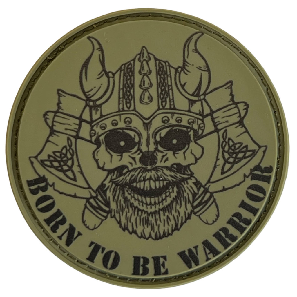 Шеврон ПВХ Круглий Born To Be Warrior Olive