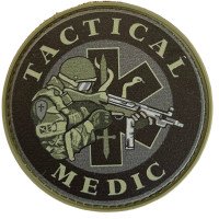 Шеврон ПВХ Круглий Tactical Medic Olive