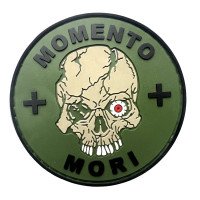 Шеврон ПВХ Круглий Memento Mori Green
