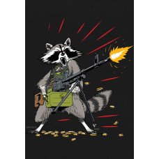 Прапор GANK Єнот з покемоном Black