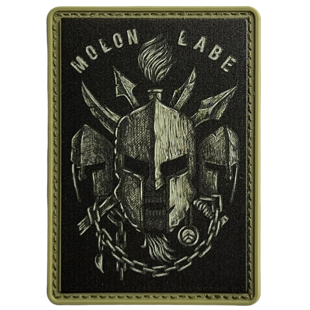 Шеврон ПВХ Molon Labe Black