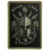 Шеврон ПВХ Molon Labe Black