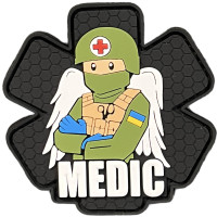 Шеврон ПВХ Medic Angel Black