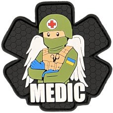 Шеврон ПВХ Medic Angel Black