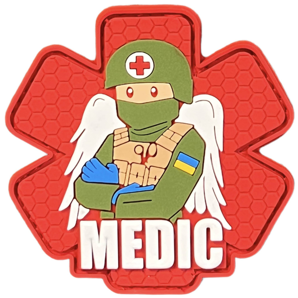 Шеврон ПВХ Medic Angel Red