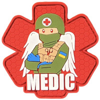 Шеврон ПВХ Medic Angel Red