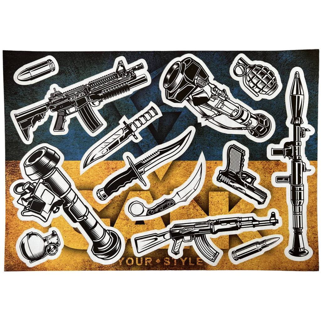 Стікерпак GANK Punisher Ukrainian Yellow/Blue