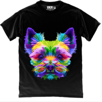 Футболка - Colorful Yorkie in Black