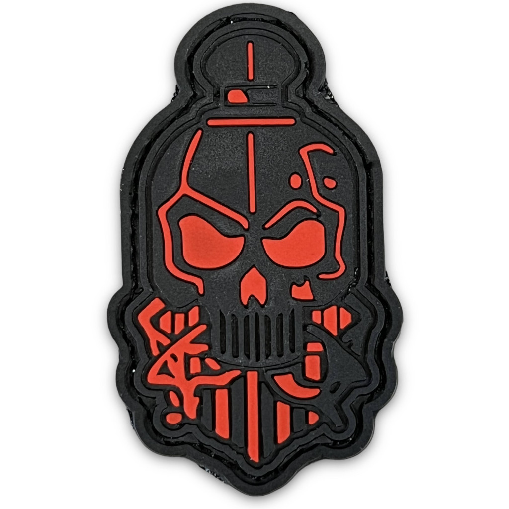 Шеврон ПВХ Сталевий Привіт Black/Red