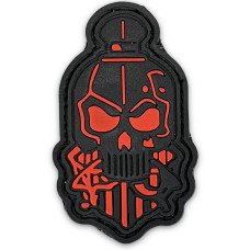 Шеврон ПВХ Сталевий Привіт Black/Red