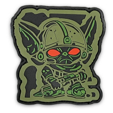 Шеврон ПВХ Майстер йода воїн Green