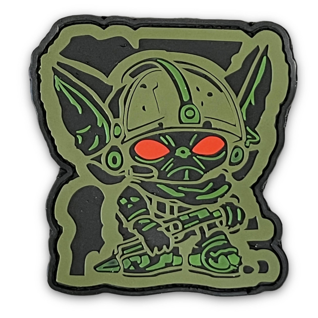 Шеврон ПВХ Майстер йода воїн Green