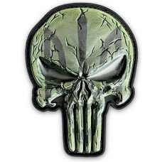 Шеврон ПВХ Punisher Camo Green