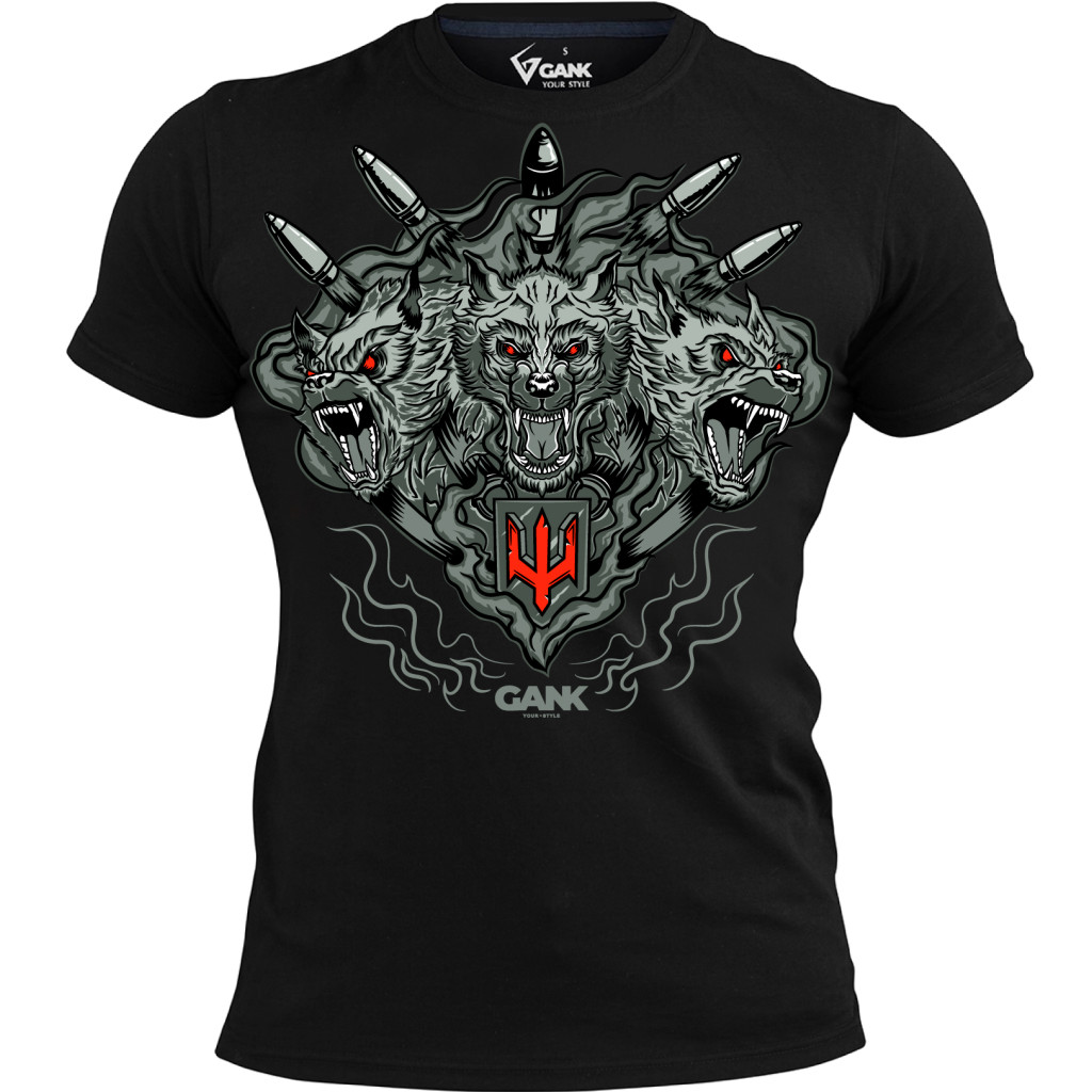 Футболка Цербер GANK Black/Grey