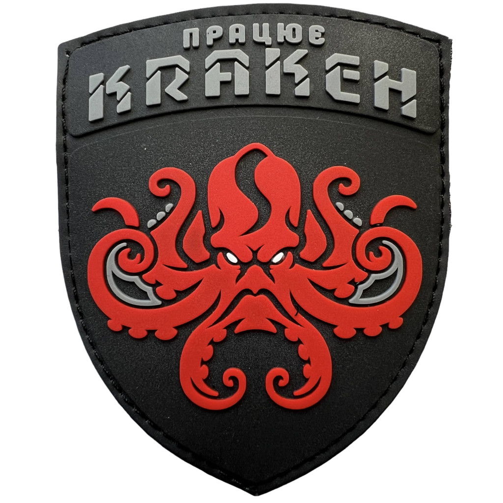 Шеврон ПВХ Кракен Black/Red