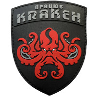 Шеврон ПВХ Кракен Black/Red